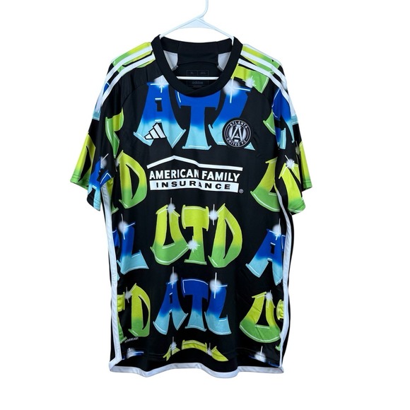 Adidas Atlanta United FC MLS Soccer 23/24 Third Jersey Graffiti Mens XL Slim Fit - Picture 1 of 8